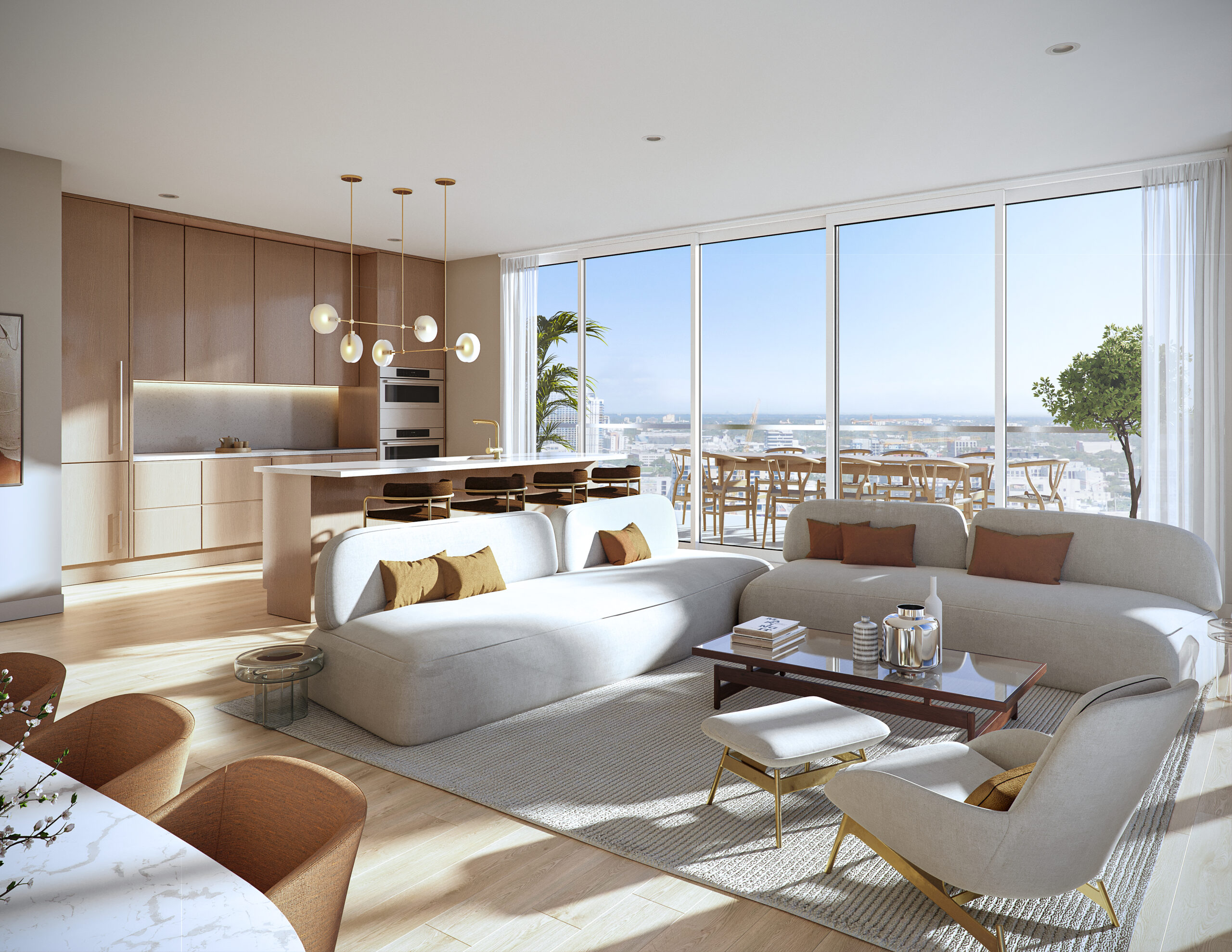 midtown park by proper kitchen & living unit 10